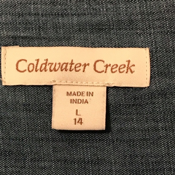 Cold water creek denim look  top - Picture 2 of 5